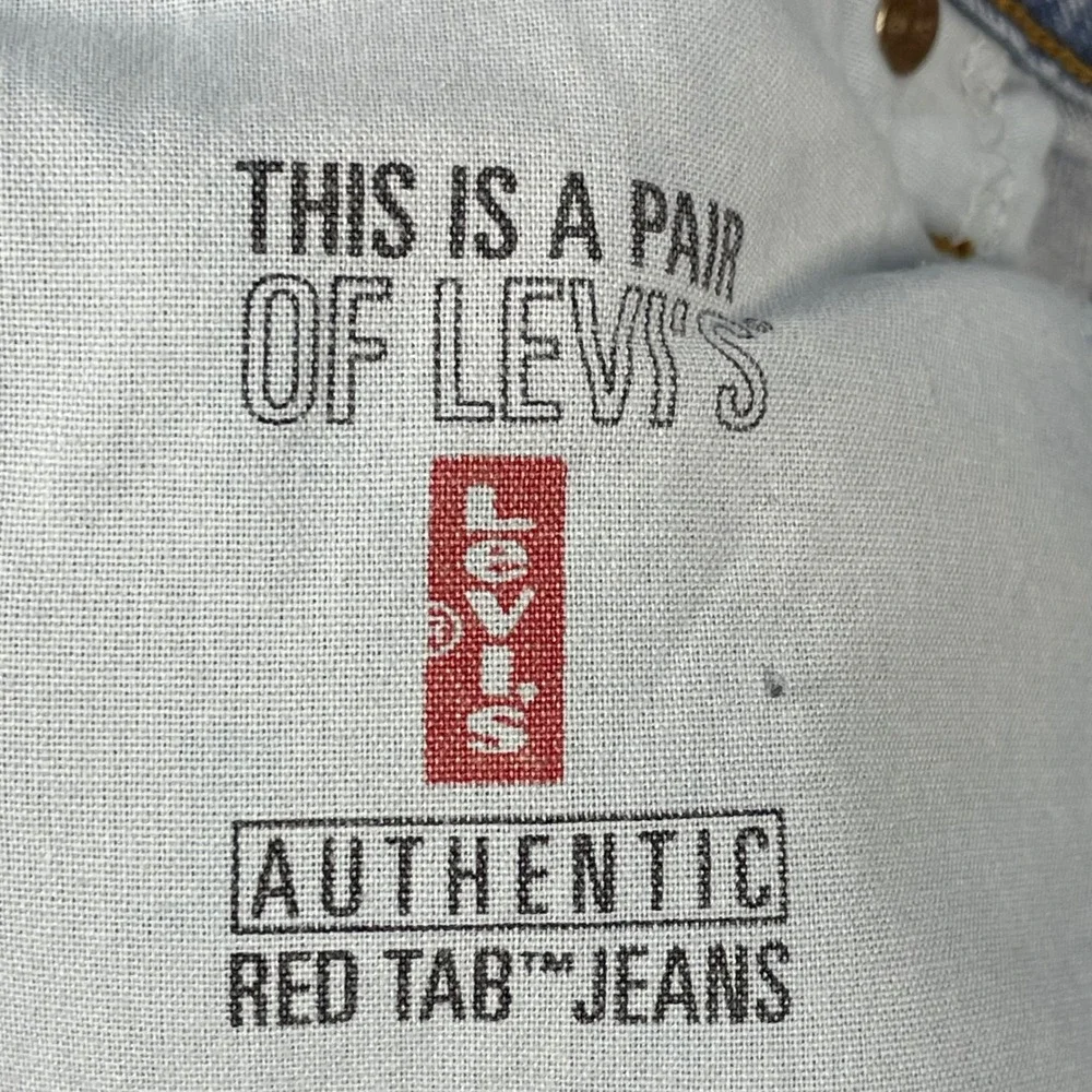 Vtg 90s Levi Blue 550 Relaxed Fit Tapered Leg Distressed Denim Jeans Mens 38x30